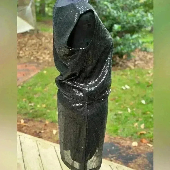 The Limited Sexy black mini dress sleeveless sequins S Party Crusie date night - Picture 6 of 11